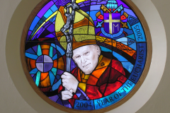 Chirch glass Traditional hand made heritage Stained glass studio artglass ireland Pope Stained glass