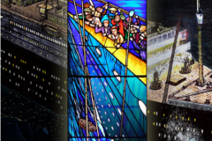 Titanic traditional irish decourative hand made stained glass new designes and traditonal irish glass