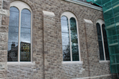 Large window storm glazing system derry city church window resteration stained glass conservation storm glazing system dublin ireland church glass refurbishment